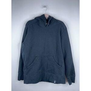 American Giant Heavyweight Black Hoodie Classic Pullover Fleece Cotton Large